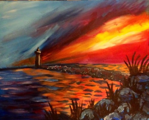 Light House at Sunset