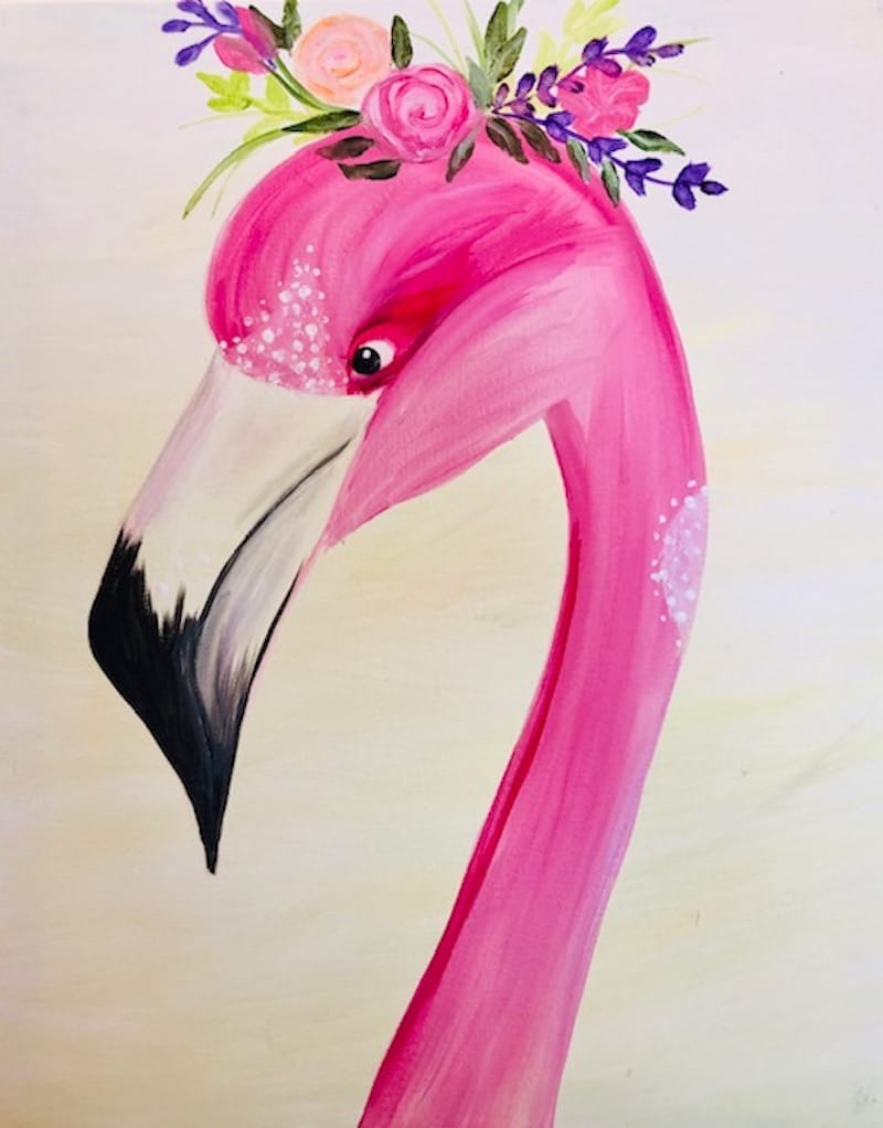 Floral Flamingo