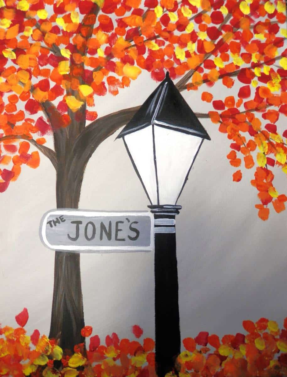 Fall Street Sign