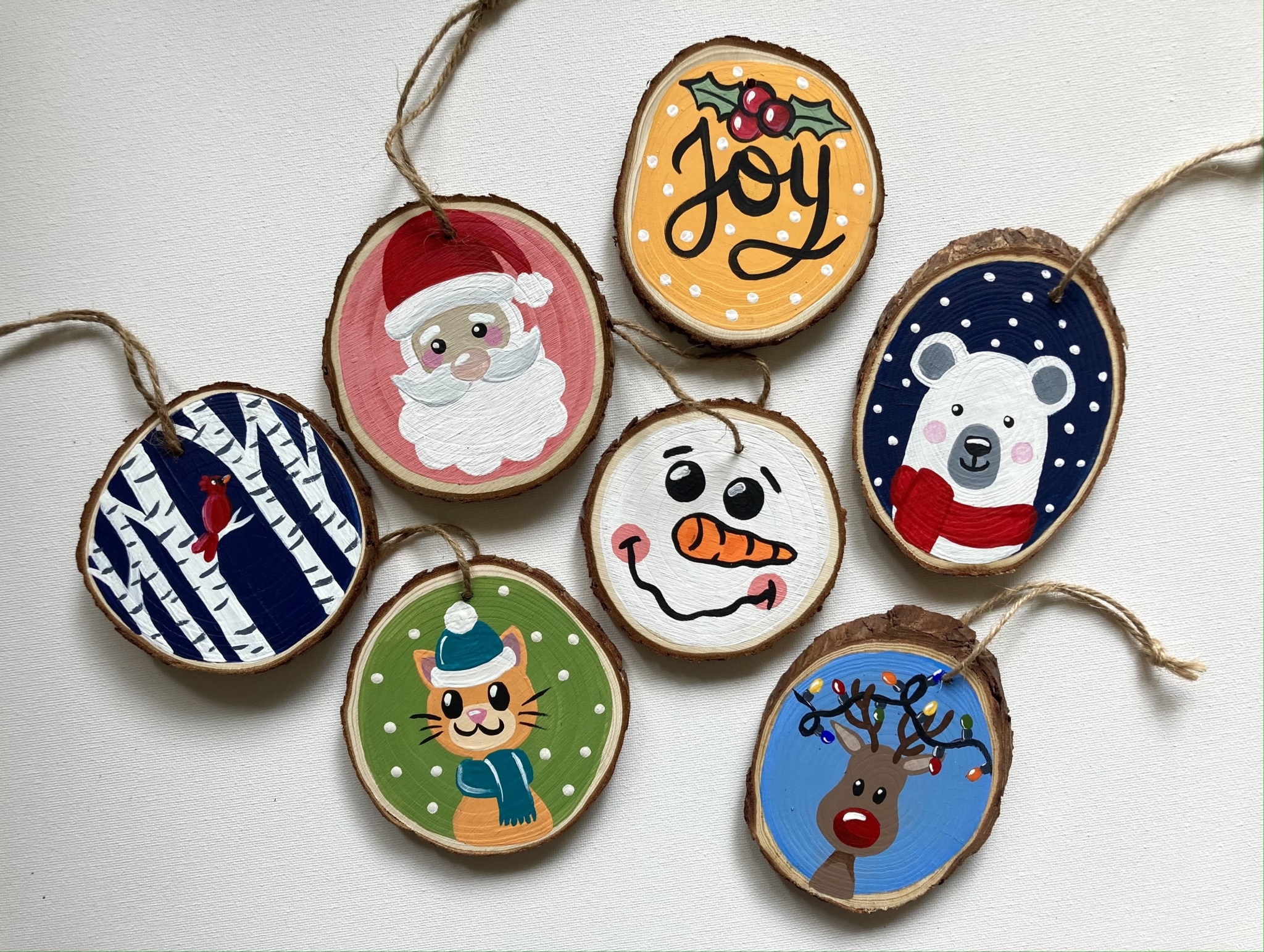 Wood Christmas Ornaments - Studio Vino Paint & Sip