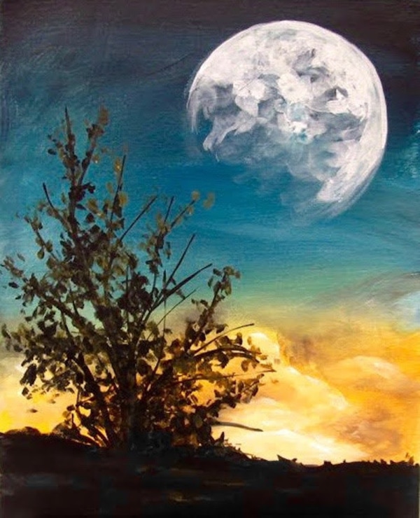 Blue Moon Paint And Sip Lansing 3 Sangrias Wine And Canvas Lansing