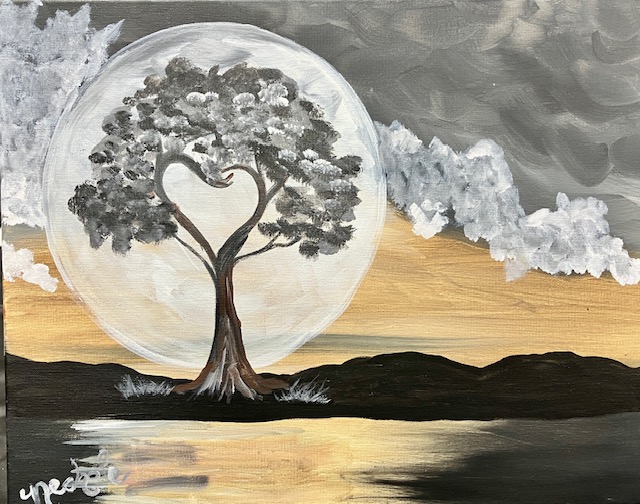 Moonlit Heart Tree