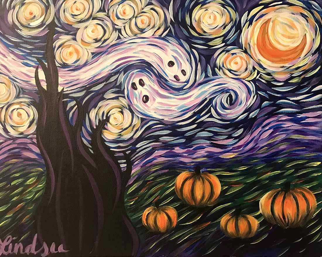 spooky starry night