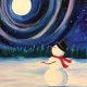 Snowman at Night