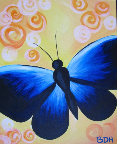 blue butterfly BY
