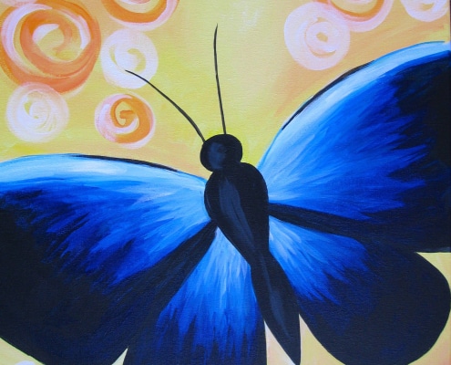 blue butterfly BY