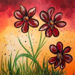 red blooms