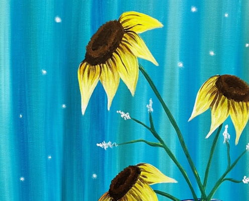 sunflower mason jar