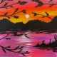 sunset on the lake