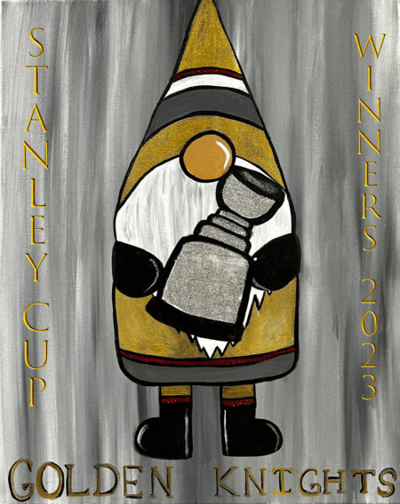 Golden knights stanley gnome
