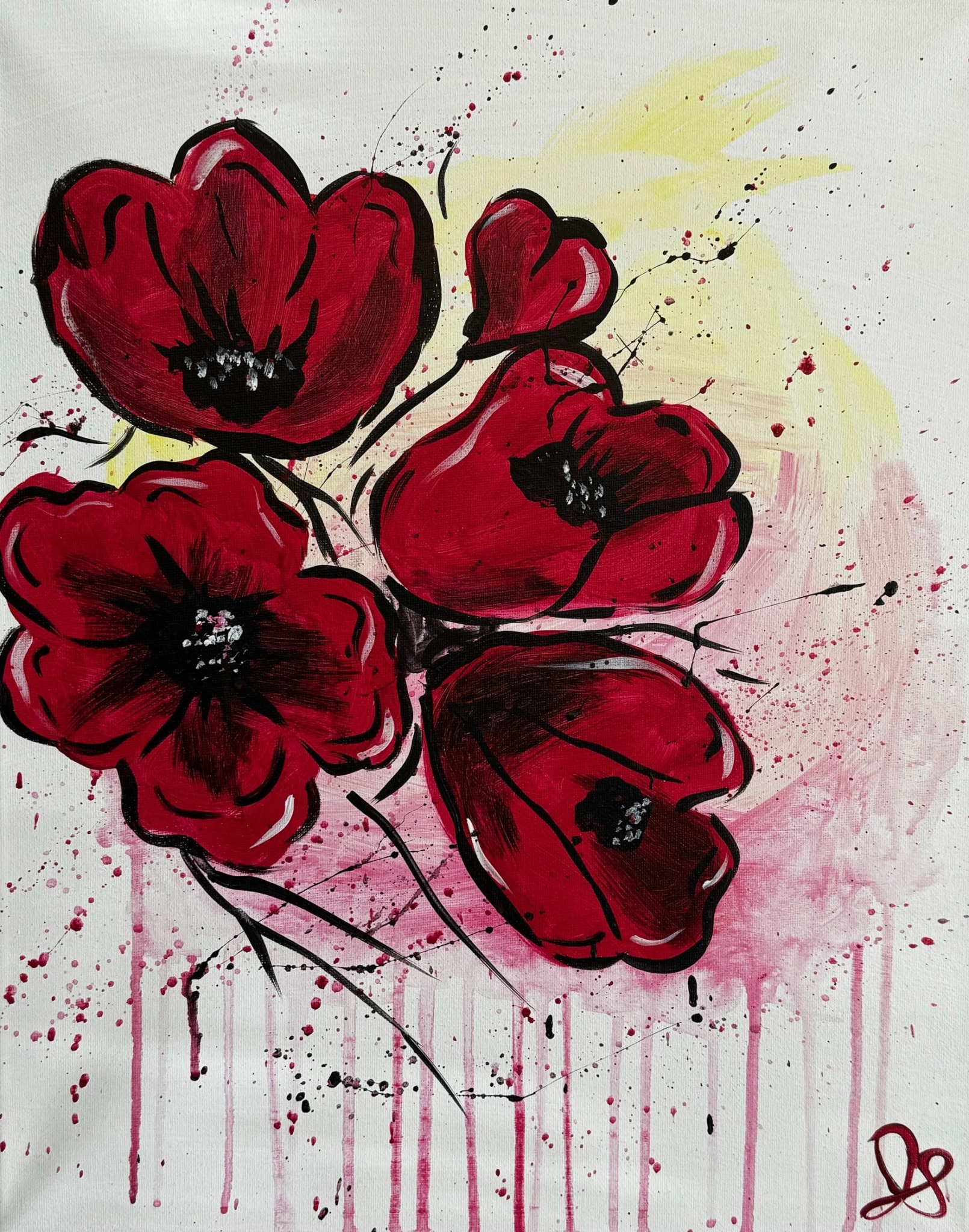 Mimosa Saturday Abstract Red Blooms 10 Bottomless Mimosas Wine