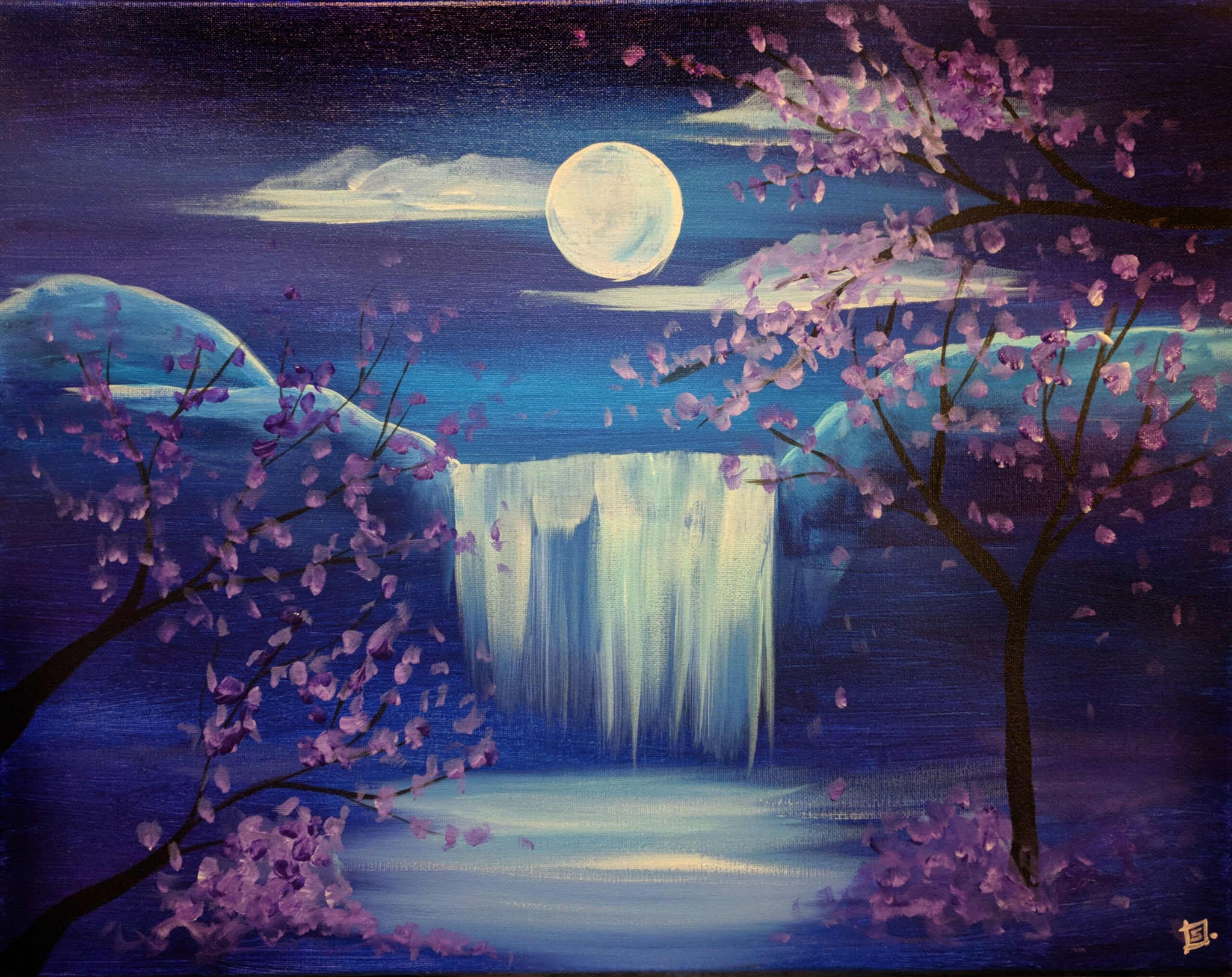 Michigan Midnight Waterfall