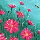 Little bee is a spring inspired flower acrylic painting