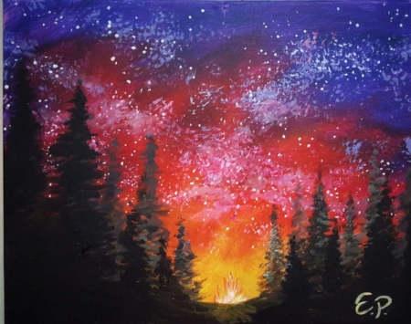Nighttime Campfire