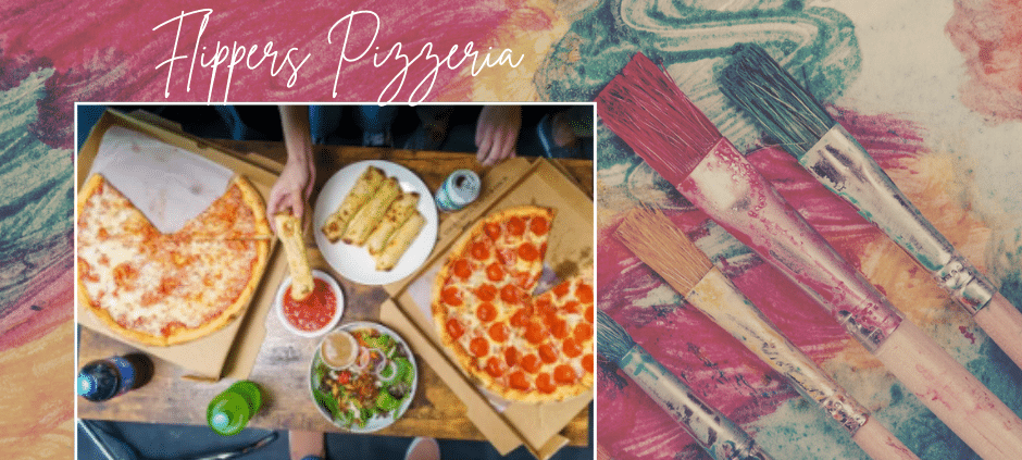 Wine and Canvas is Teaming Up with Flippers Pizzeria