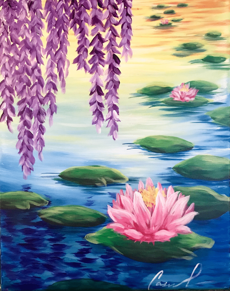Orlando Art Party - Water Lilies & Willows
