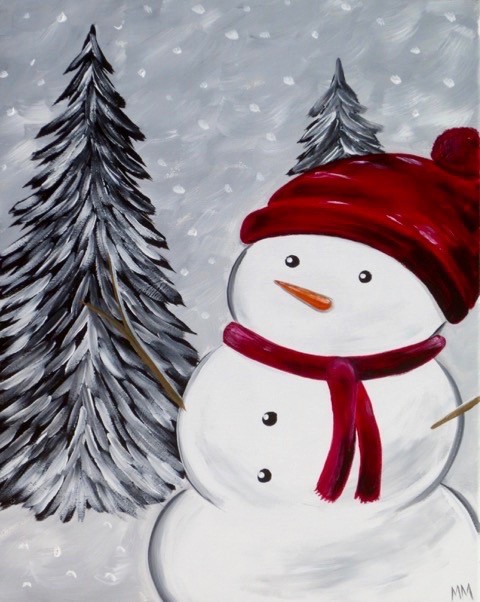 Classic Winter Snowman - Wine and Canvas - Minneapolis