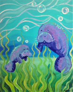 Milk District Paint and Sip - Manatees - Whippourwill Beer House