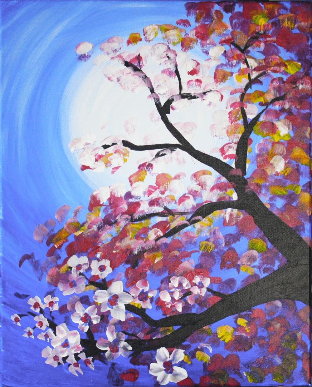 Orlando Summer Paint Party - Blossom in the Sun - Paint and Sip - Roque Pub - Wine and Canvas Orlando - August 2024