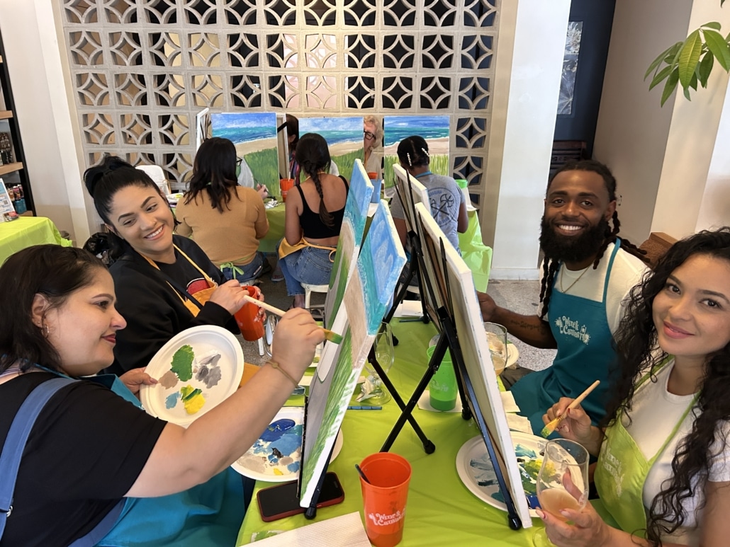 Connect with Greater Orlando Locals at Paint and Sip Parties - Summer 2024 - Wine and Canvas