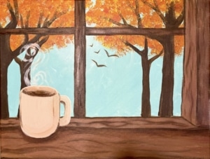 Orlando Sip and Paint - Coffee on Windowsill