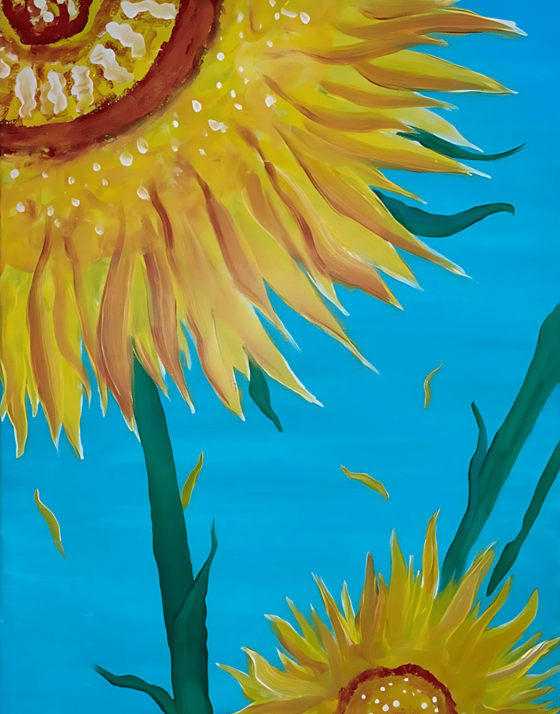 Orlando Paint Party: Sunflower @ Flippers SeaWorld