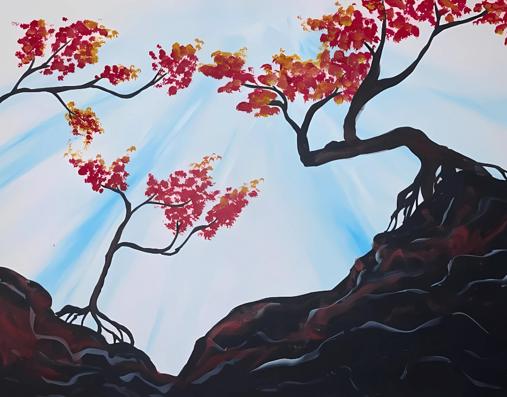 Orlando Paint & Sip: Fall Bonsai Cliffs @ Gravity Taproom
