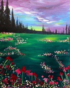 Paint and Sip Blooming Spring Meadow