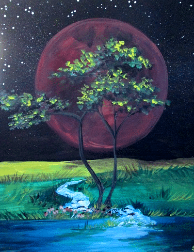 Paint and Sip Magnificent Moon