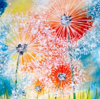 Paint and sip Bright Dandelions