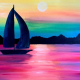 Sunset sailing on lake MI