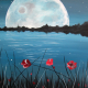 Paint and Sip Poppies at Night