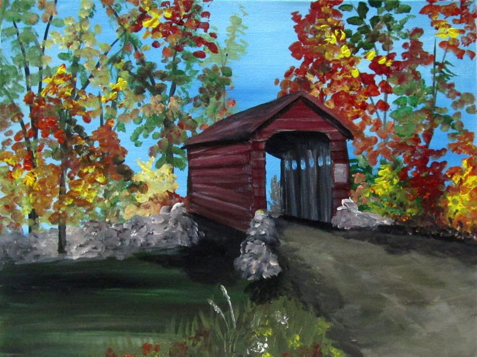 Paint and Sip Fall Covered Bridge