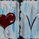 paint and sip one red heart