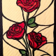 Stained Glass Roses