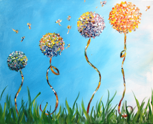 Paint and Sip Dandelion-Circus