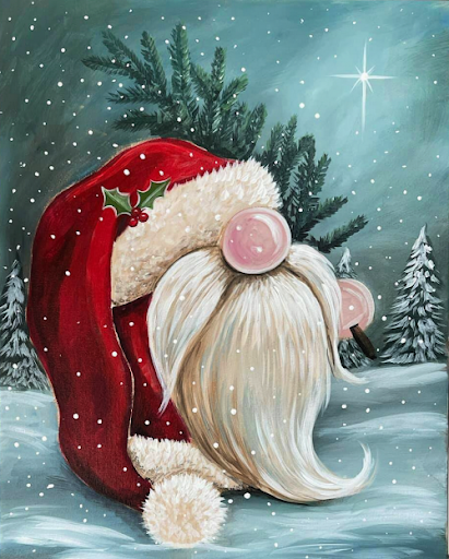 Paint and sip Santa Gnome