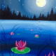 Moonlit Waterlilies