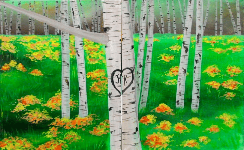 Birch Tree Forest Date Night
