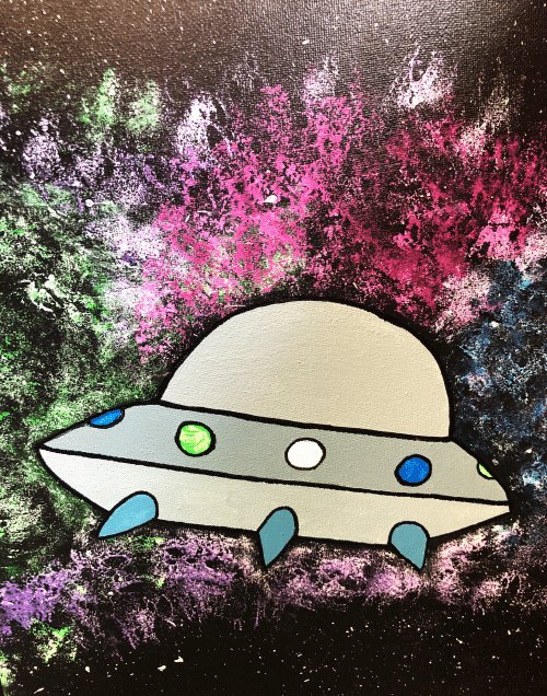 Outer Space cc KK - Wine and Canvas - South Bend Outer Space