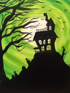 Paint and Sip Haunted House on The Hill