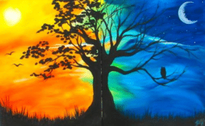 Paint and Sip Day To Night Tree