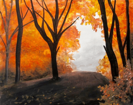 Paint and Sip Foggy Fall