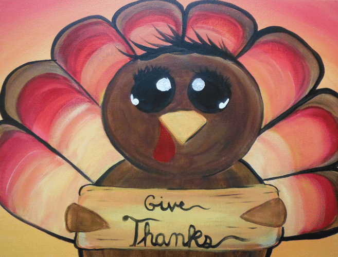 Cookies and Canvas Thankful Turkey