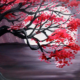 Paint and Sip Twisted Red Tree