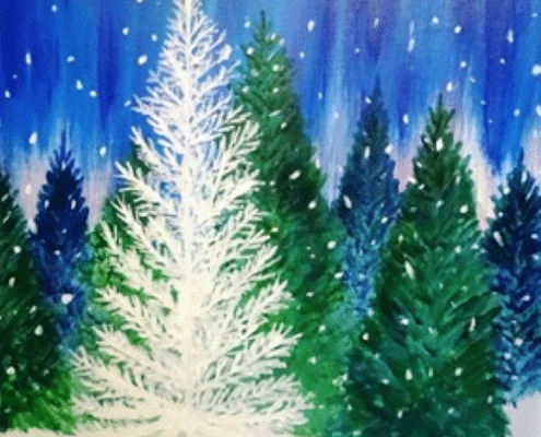 Paint and Sip Blue Forest