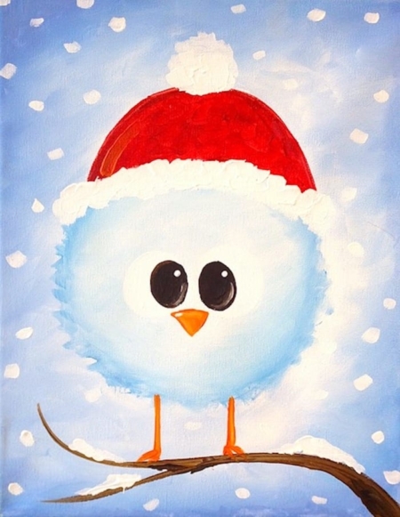 Cookies and Canvas Snow Bird