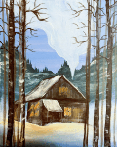 Paint and Sip There's Snow Place Like Home
