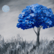 Paint and Sip Blue Tree