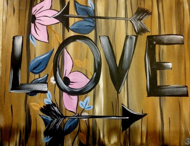 Paint and Sip Rustic Love